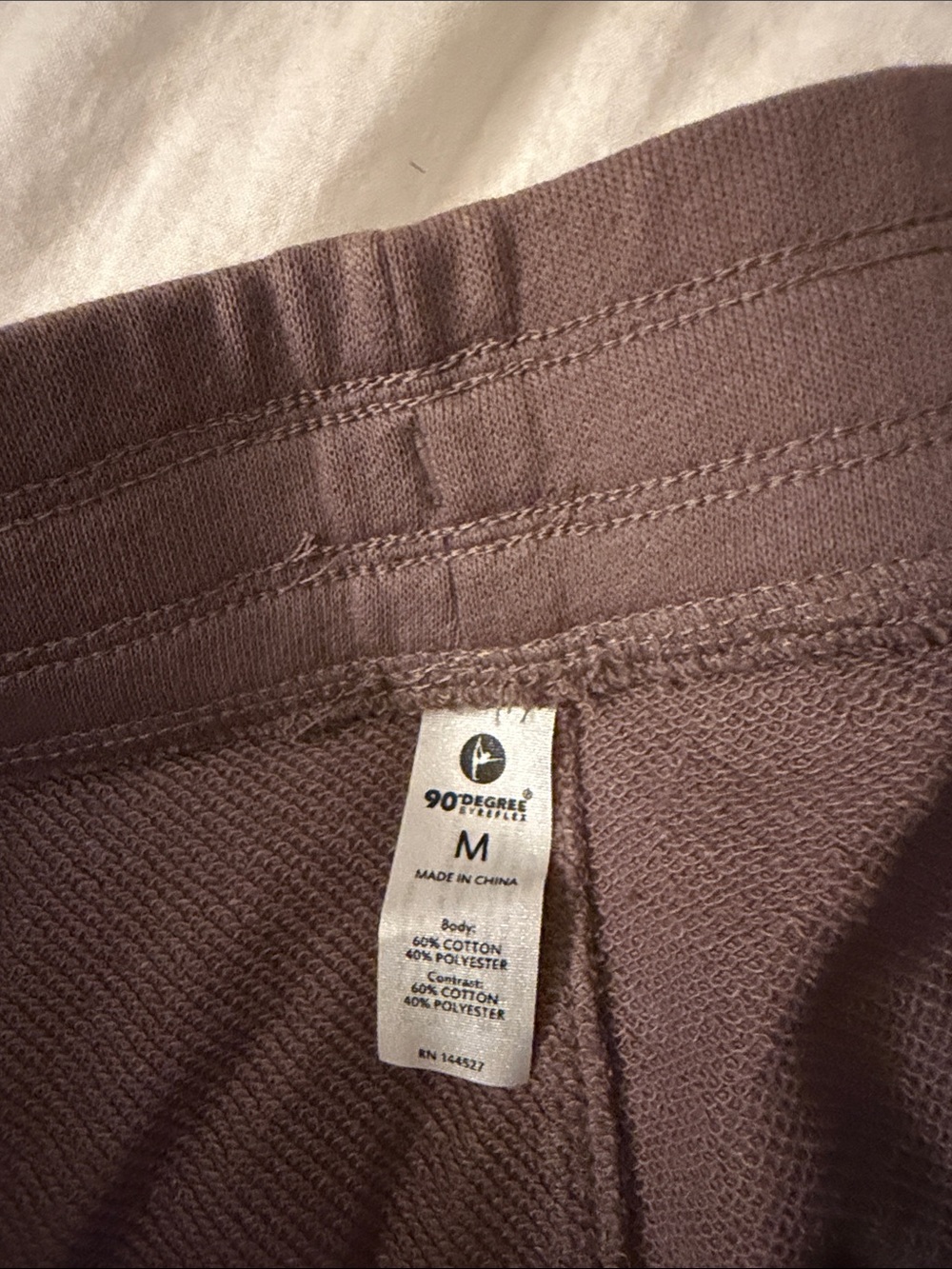 Women’s Cozy Drawstring Lounge Shorts - Mauve Mocha - Picture 5 of 6
